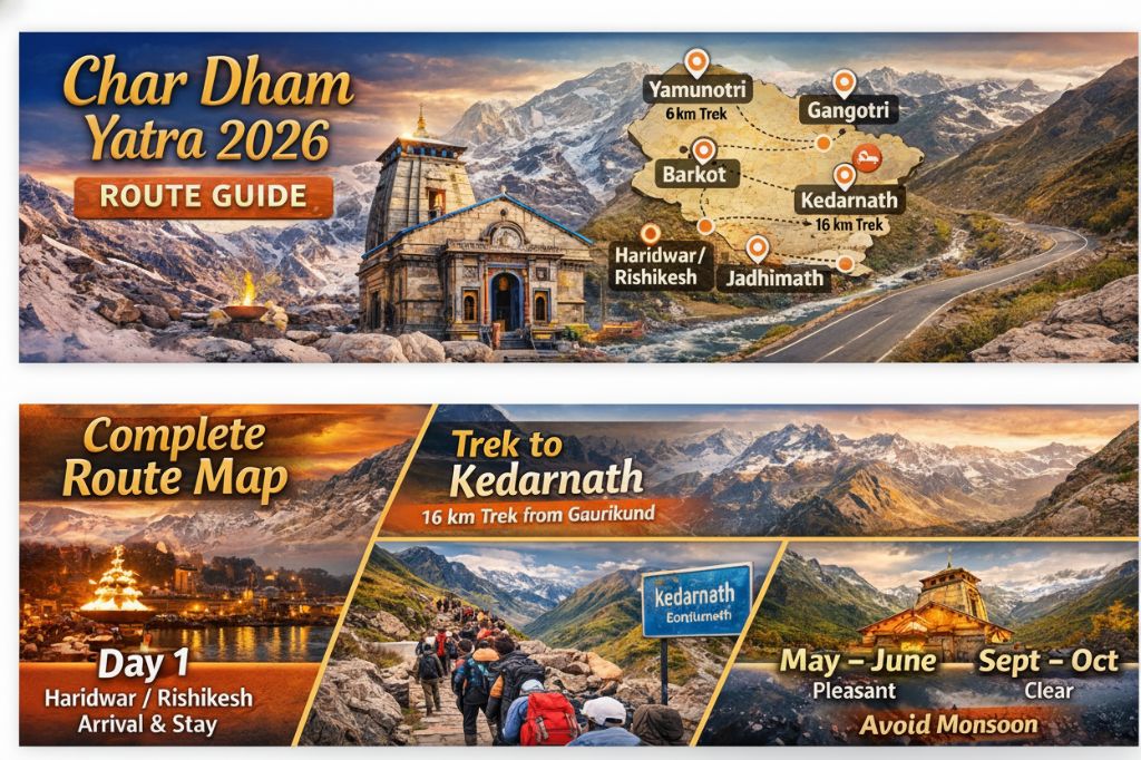 Char Dham Route Map 2026