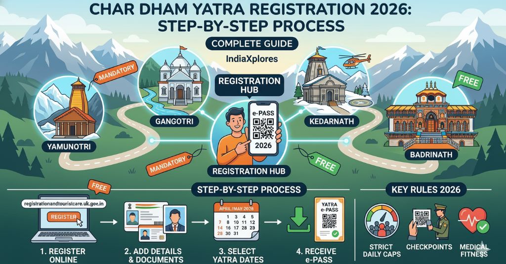 Char Dham Yatra Registration 2026 | Step-by-Step Process, Documents & Rules